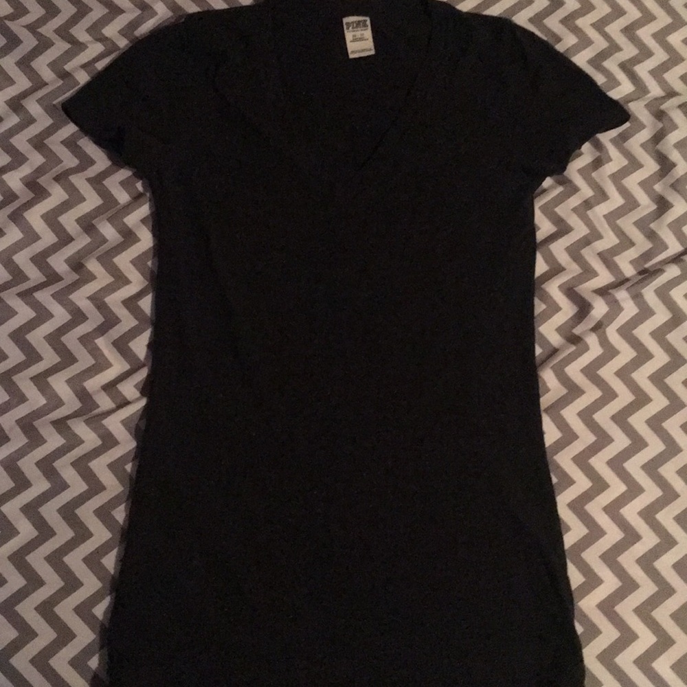Grey PINK V-Neck
